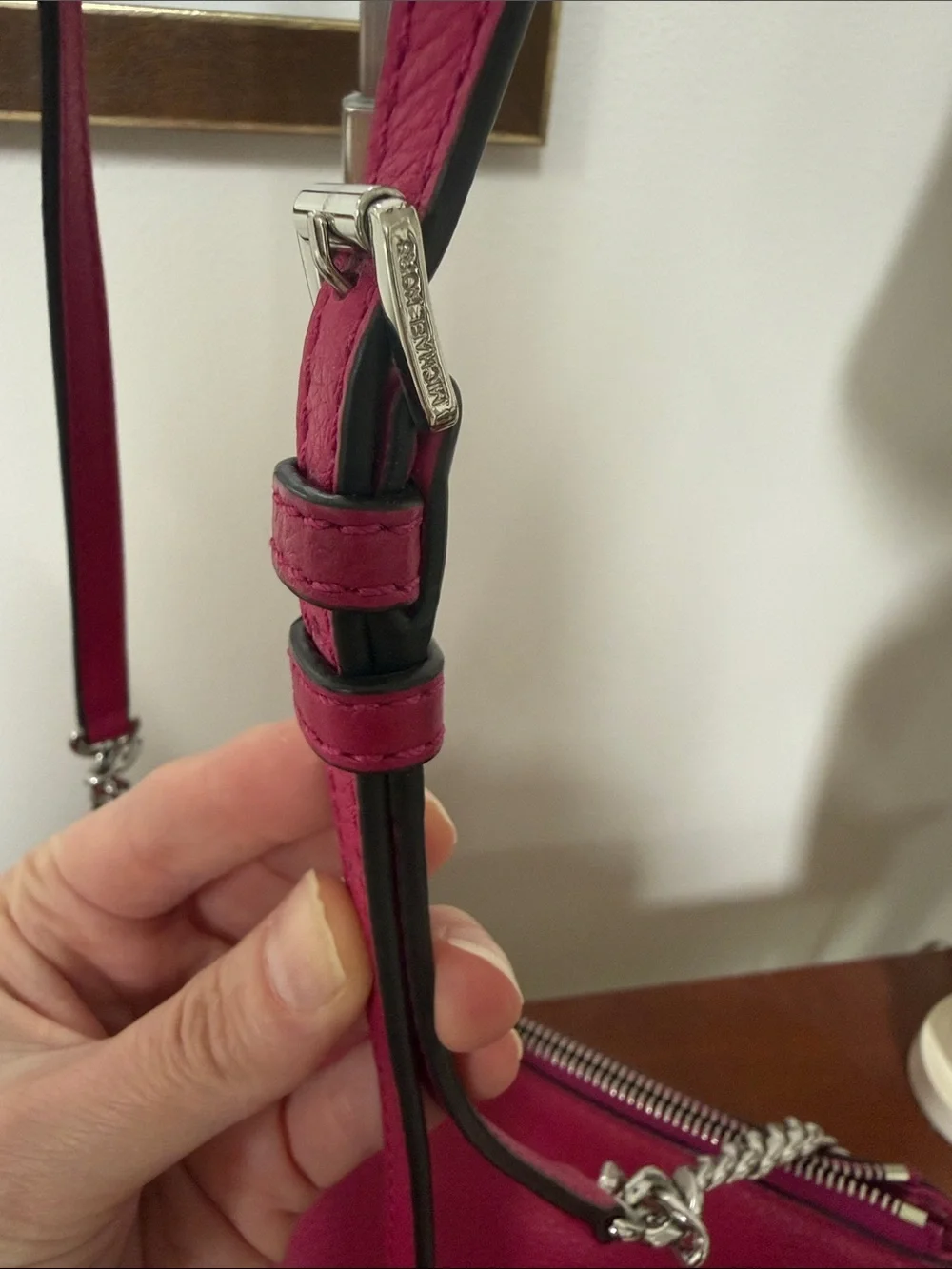 Michael Kors Women’s Pebbled Leather Crossbody Bag - Fuchsia
